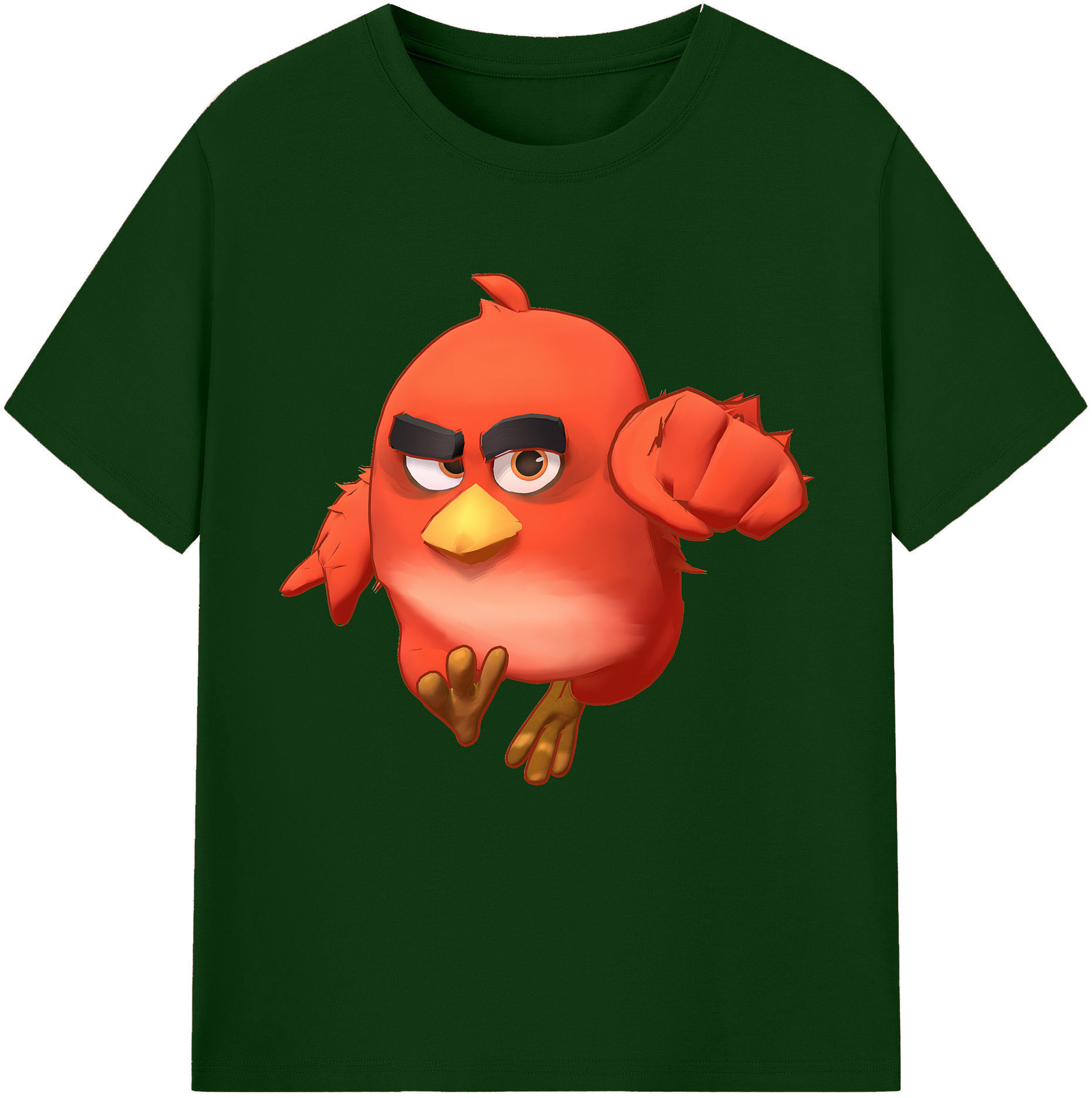 （画像用） Angry Birds アングリーバード 綿100％半袖Tシャツ（フロントプリント）
